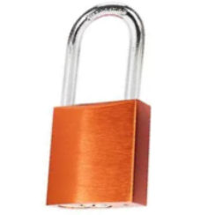 CANDADO DE BLOQUEO DE ALUMINIO ARCO DE ACERO 38MM SERIE 413-KD (LLAVE DIFERENTE) NARANJO