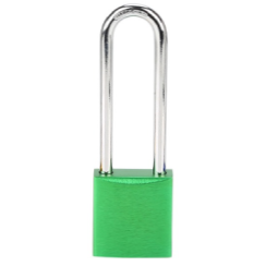 CANDADO DE BLOQUEO DE ALUMINIO ARCO DE ACERO 75MM SERIE 414-KD (LLAVE DIFERENTE)  VERDE