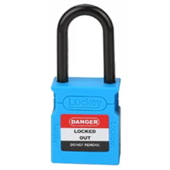 CANDADO DE BLOQUEO DIELCTRICO ARCO PLASTICO 38MM SERIE 316-KD (LLAVE DIFERENTE) AZUL