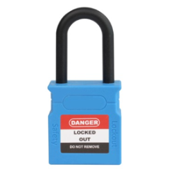 CANDADO DE BLOQUEO DIELCTRICO ARCO PLASTICO 38MM SERIE 316-KD (LLAVE DIFERENTE) AZUL