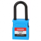 CANDADO DE BLOQUEO DIELCTRICO ARCO PLASTICO 38MM SERIE 316-KA (LLAVE IGUALADA) AZUL