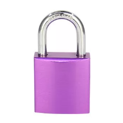 CANDADO DE BLOQUEO DE ALUMINIO ARCO DE ACERO 25MM SERIE 412-KD (LLAVE DIFERENTE) MORADO