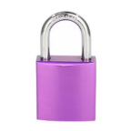 CANDADO DE BLOQUEO DE ALUMINIO ARCO DE ACERO 25MM SERIE 412-KD (LLAVE DIFERENTE) MORADO