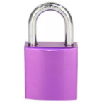 CANDADO DE BLOQUEO DE ALUMINIO ARCO DE ACERO 25MM SERIE 412-KA (LLAVE IGUALADA) MORADO