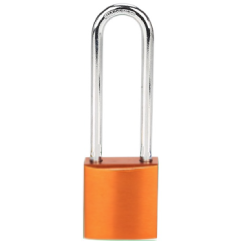 CANDADO DE BLOQUEO DE ALUMINIO ARCO DE ACERO 75MM SERIE 414-KD (LLAVE DIFERENTE) NARANJO