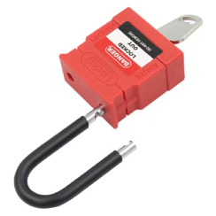 CANDADO DE BLOQUEO AISLADO ARCO DE ACERO REVESTIDO 38MM SERIE 815-KD (LLAVE DIFERENTE) ROJO