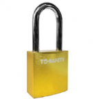 CANDADO DE BLOQUEO DE ALUMINIO ARCO DE ACERO 38MM SERIE 413-KA (LLAVE IGUALADA) AMARILLO