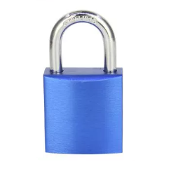 CANDADO DE BLOQUEO DE ALUMINIO ARCO DE ACERO 25MM SERIE 412-KD (LLAVE DIFERENTE) AZUL