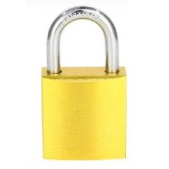 CANDADO DE BLOQUEO DE ALUMINIO ARCO DE ACERO 25MM SERIE 412-KD (LLAVE DIFERENTE) AMARILLO