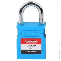 CANDADO DE BLOQUEO AISLADO ARCO DE ACERO 25MM SERIE 313-KD (LLAVE DIFERENTE) AZUL