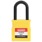 CANDADO DE BLOQUEO DIELCTRICO ARCO PLASTICO 25MM SERIE 315-KA (LLAVE IGUALADA) AMARILLO