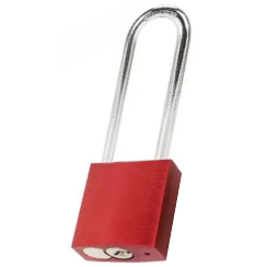 CANDADO DE BLOQUEO DE ALUMINIO ARCO DE ACERO 75MM SERIE 414-KD (LLAVE DIFERENTE) ROJO