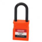 CANDADO DE BLOQUEO DIELCTRICO ARCO PLASTICO 38MM SERIE 316-KA (LLAVE IGUALADA) NARANJA